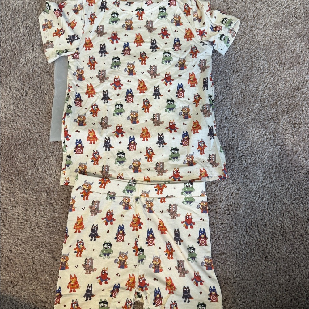 Superhero Bluey Bamboo Pjs